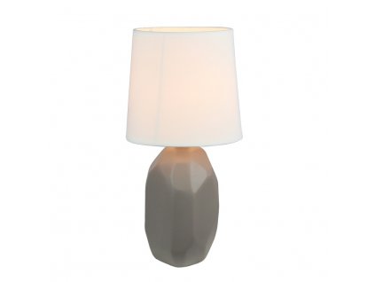 Keramická stolní lampa, šedohnědá taupe, QENNY TYP 3