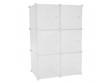 Praktická modulární skříň, bílá / vzor, ZERUS