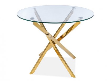STŮL AGIS TRANSPARENT/ZLATÝ FI 90