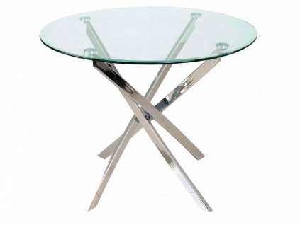 STŮL AGIS TRANSPARENT/CHROM FI 90