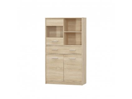 vitrina 2d1w1s 80 dub sonoma teyo na bielom pozadi