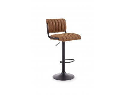 H88 barová židle noha - černá, čalounění - hnědé