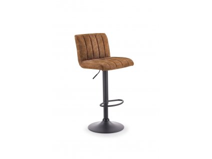 H89 barová židle noha - černá, čalounění - hnědé