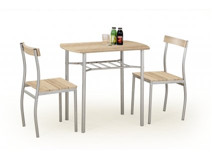 Jídelní set LANCE stůl + 2 židle dub sonoma