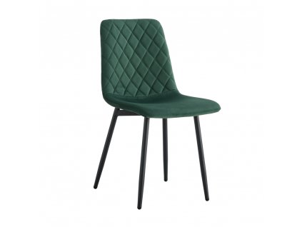 Jídelní židle, smaragdová Velvet látka/kov, DAMIA TYP 2