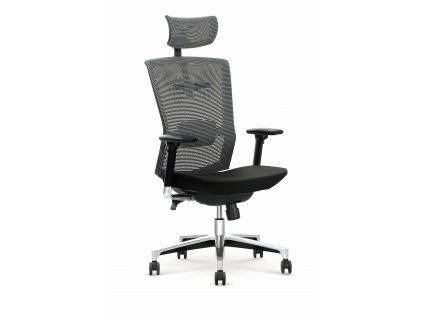 Kancelářská židle AMBASADOR šedá/černá