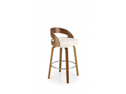 H110 barová židle krémová/ořechová
