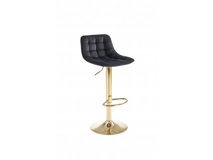 H120 barová židle noha - zlatá, sedák - černý