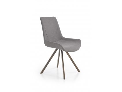 K290 židle šedá/starozlatá