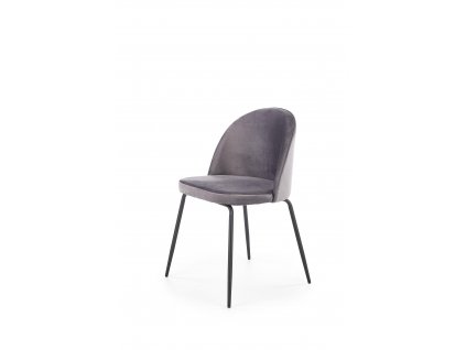 K314 židle - nohy - černé, čalounění - tmavě šedé