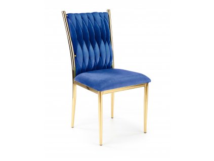 K436 židle tmavě modrá/zlatá