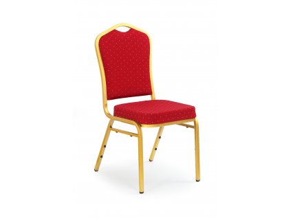 K66 židle bordó, zlaté nohy