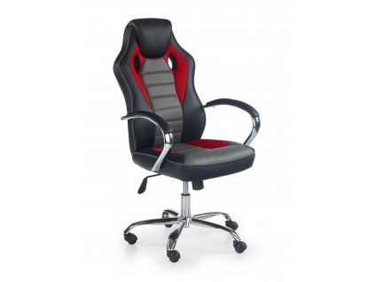 Kancelářská židle SCROLL černá/červená/šedá