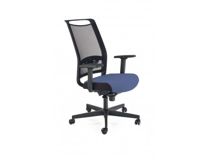 Kancelářská židle GULIETTA, opěradlo - síťovina, sedák - černá/modrá - ERF6026