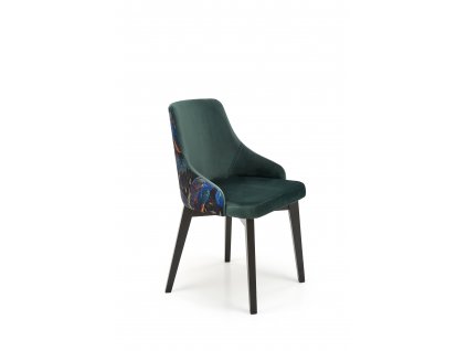 Židle ENDO černá/čaloun. BLUVEL 78 (tmavě zelená)