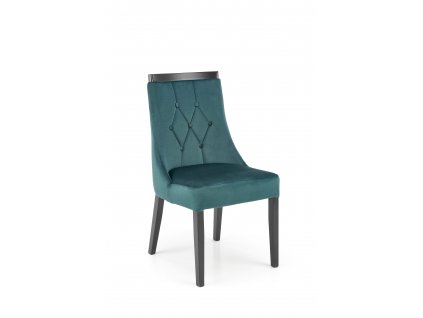 Židle ROYAL černá/čaloun. MONOLITH 37 (zelená)
