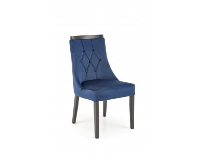 Židle ROYAL černá/čaloun. MONOLITH 77 (tmavě modrá)