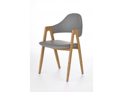 K247 židle šedá/medový dub