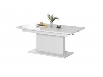 Konferenční stolek BUSETTI deska: bílá mat, nohy: bílá mat