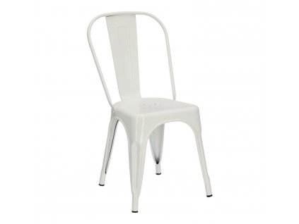 Židle Paris bílá inspirovaná Tolix