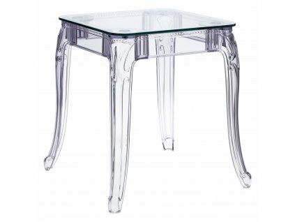 Stůl Ghost 62x62cm transparentní
