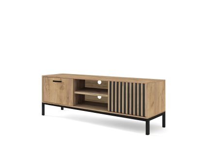 LAMINO RTV-1 RTV stůl dub craft - černá, nohy: černá