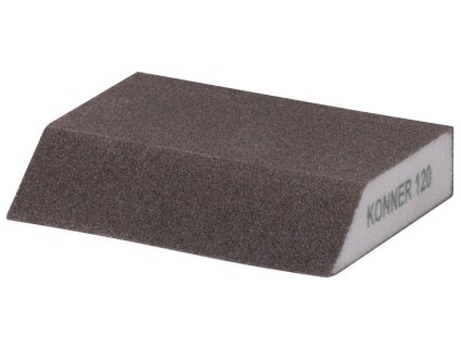 Houba KONNER G120, brusná houba, 125x90x65x25 mm, zkosená
