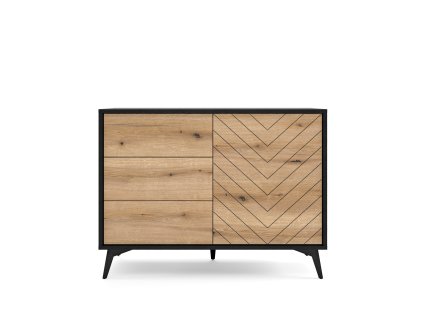 Komoda Emerald KSZ104 - černá/dub evoke