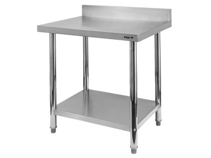 Stol gastronomiczny ze stali nierdzewnej przyscienny z polka Mega M STANDARD 80x60x85 cm