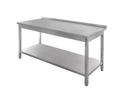 Stol gastronomiczny roboczy spawany z polka Mega M 180x60 stal nierdzewna mtp003210 6