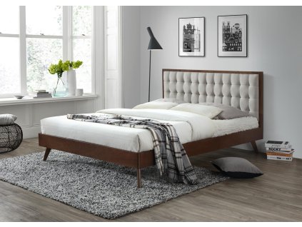 Postel SOLOMO 160x200 béžová/ořech