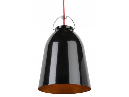 Lustr - lampa závěsná CLOCHE 25 hliník/černá-zlatá