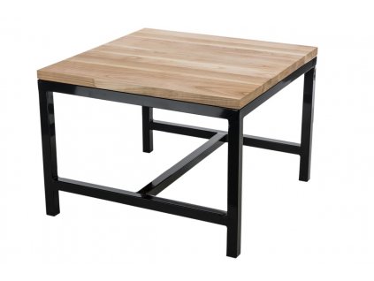 Stolek INDUSTRY 60x60 černý profesionální. 30 mm deska lakovaná z přírodní třešně