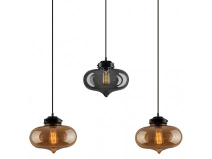 Lustr - Závěsná lampa London Loft 1 CLACK BSB