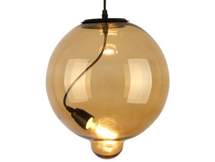 Lustr - Závěsná lampa Modern Sklo Buble cognac
