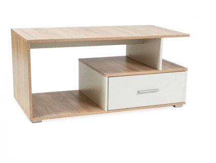 Konferenční stolek SIA BARVA DUB SONOMA/BÍLÁ 110x55x50