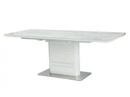 STŮL CARTIER KERAMIKA MRAMOR/BÍLÝ LAK 160(210)x90