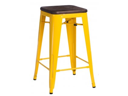 Barová židle Paris Wood 65cm žlutá sosna kartáčovaná