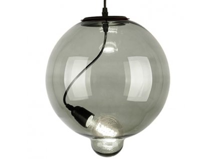 Lampa závěsná Modern Glass Bubble kouřová