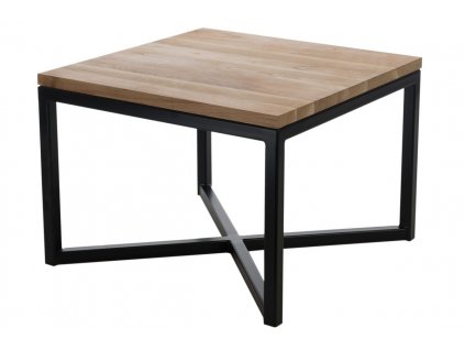 Stolek Taco 60x60 černý profil 30 mm deska lakovaná přírodní třešeň