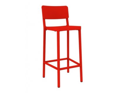 Židle barová LISBOA 75cm červený