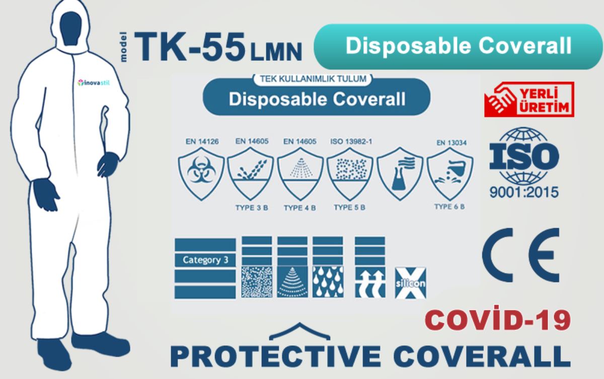 Ochranný profi celooblek T5/T6 INOVASTIL 55g/m2 L - bílý | CVD > Ochranné obleky