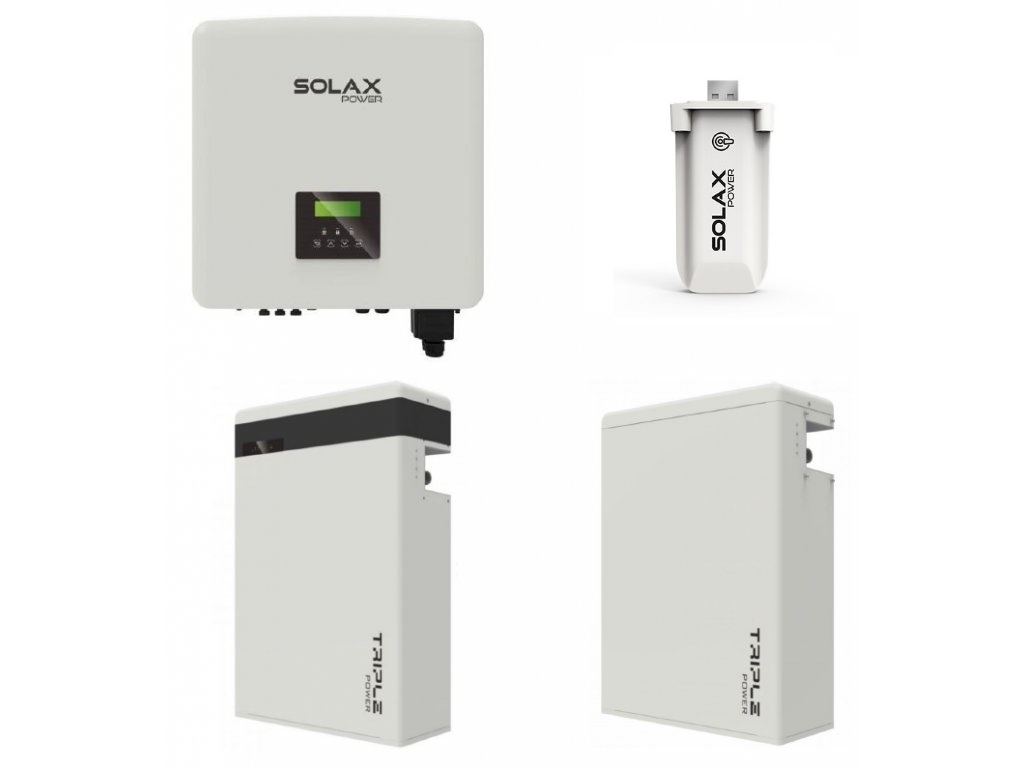 Set Solax X3-HYBRID G4 D + baterie T58 V2 + PocektWifi 3.0,Solax X3-HYBRID G4 5kW + baterie T58 V2 11,6kW + PocketWifi 3.0 | Fotovoltaika > Kompletní.