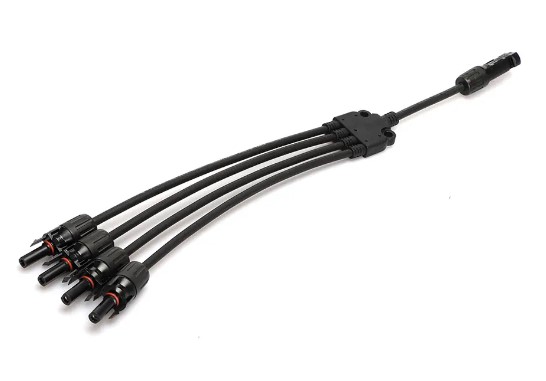 Levně Konektor MC4 Y typ (vidlička) - 1000V/20A (2.5-6mm²) Velikost: 4v1 samec