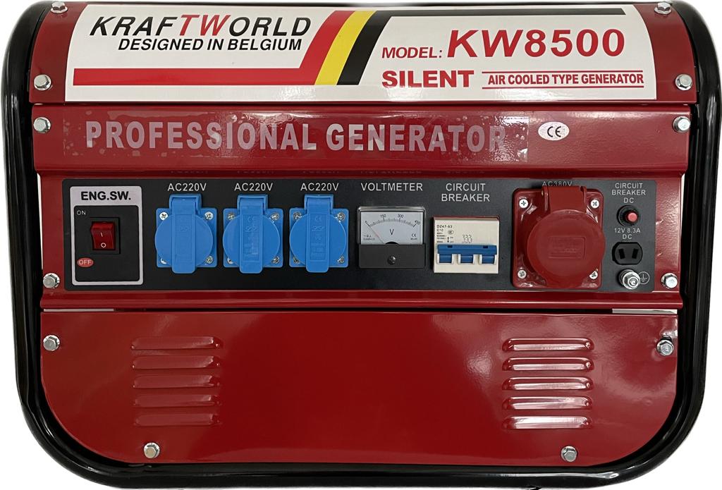Třífázová benzínová elektrocentrála KW-8500 4,0kW/5,5HP