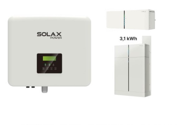 Solax G4 X1 HYBRID + baterie 3,1kWh T30 + BMS controller,G4 X1-Hybrid-3.0-D, Wifi 3.0, CT | Fotovoltaika > Kompletní FVE sety