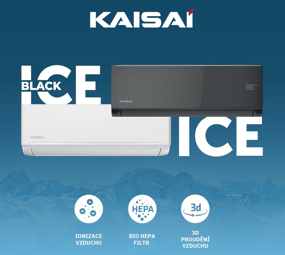 Nástěnná klimatizace KAISAI ICE - vnitřní jednotka Výkon: 2,60 kW – KLW-09HRHI Kaisai |  Multisplitové klimatizace