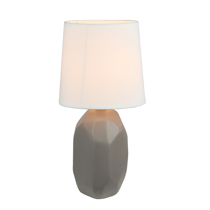 Levně Keramická stolní lampa, šedohnědá taupe, QENNY TYP 3