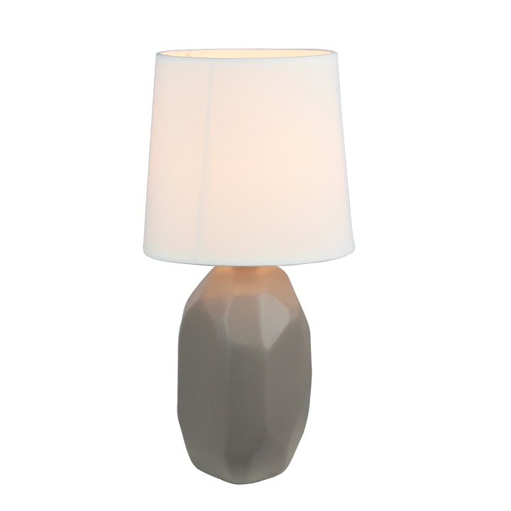 Keramická stolní lampa, šedohnědá taupe, QENNY TYP 3 | Osvětlení > Stolní lampy