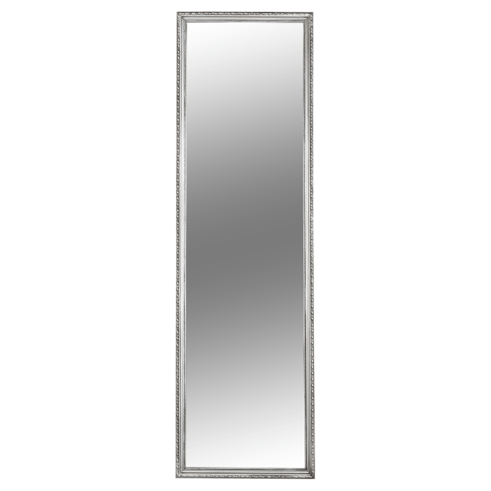 Levně Zrcadlo, stříbrný dřevěný rám, MALKIA TYP 3